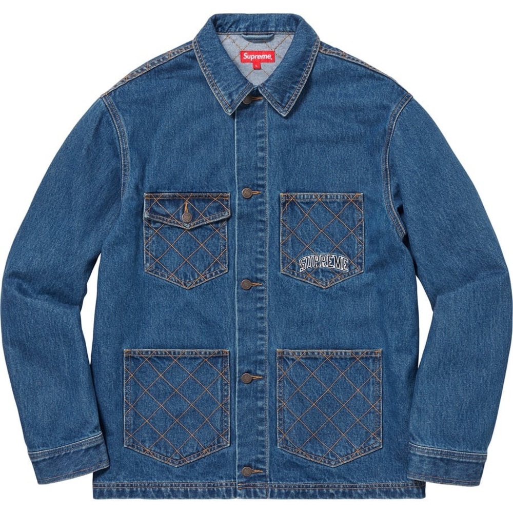 SUPREME - Diamond Stitch Denim Chore Coat